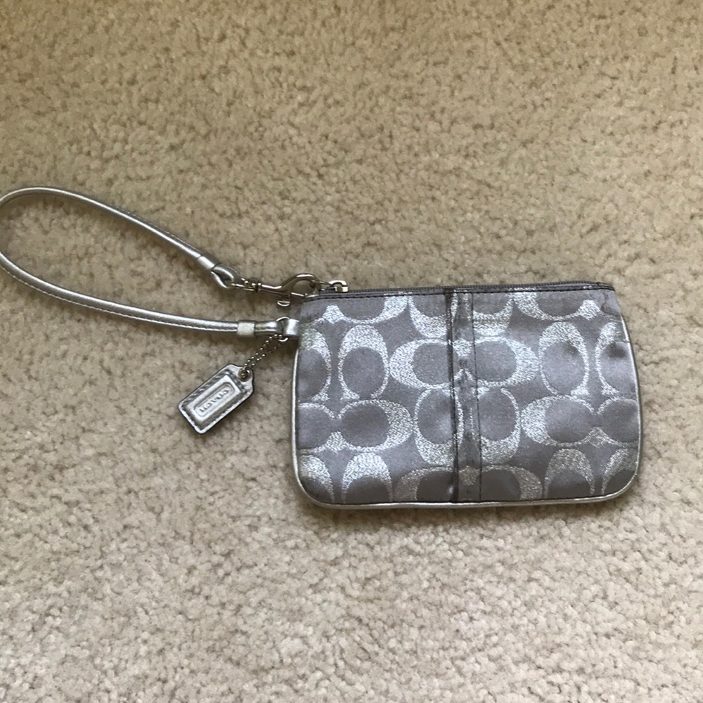 Coach Silver Wristlet